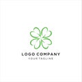 Clover leaf icon. Irish cloverleaf Royalty Free Stock Photo