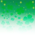 Clover leaf magic background light green and white