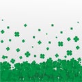Clover leaf realistic white background Royalty Free Stock Photo