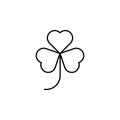 clover, leaf, saint Patrick, Ireland icon. Element of Ireland culture icon. Thin line icon for website design and development, app