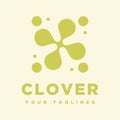 Clover leaf vector logo, modern abstract minimalist