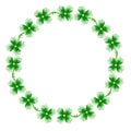 clover leaves holiday round frame