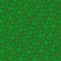 Clover leaves seamless vector pattern. St. Patrick s Day green background. Shamrock wallpaper Royalty Free Stock Photo