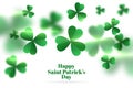 Clover leavs happy saint patricks day background