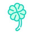 Clover lucky color icon vector isolated illustration