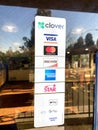 Clover Network, MasterCard, VISA, American Express, Discover, Star, Apple Pay, Google Pay, Samsung Pay contactless payment options