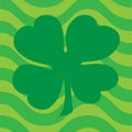 Clover Over Wavy Background