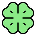 Clover patrick icon color outline vector