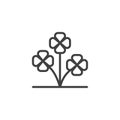 Clover plant line icon