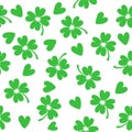 Clover seamless pattern background vector