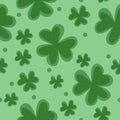 Clover seamless pattern. Plant green vector pattern Royalty Free Stock Photo