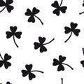 Clover seamless pattern with three leaf