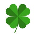 Clover icon with four leaf Royalty Free Stock Photo