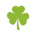 Clover vector icon. Shamrock. St. Patrick`s Day vector icon clover. , flat vector icon. Vector illustration Royalty Free Stock Photo