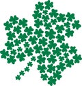 A cloverleaf composed of shamrocks