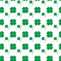 Cloverleaf happy green leaf seamless background eps10 Royalty Free Stock Photo