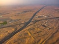 Cloverleaf highway in the desert
