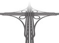 Cloverleaf Interchange Aerial Perspective Royalty Free Stock Photo