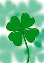 Clovers four background Royalty Free Stock Photo