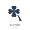 clovers icon in trendy design style. clovers icon isolated on white background. clovers vector icon simple and modern flat symbol