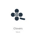 Clovers icon vector. Trendy flat clovers icon from nature collection isolated on white background. Vector illustration can be used