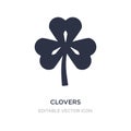 clovers icon on white background. Simple element illustration from Nature concept