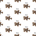 Cloves illustration seamless pattern