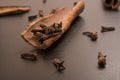 Cloves randomly arranged in Cinnamon Royalty Free Stock Photo