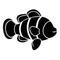 Clow fish silhouette Royalty Free Stock Photo