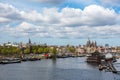 Clowds over the Dutch city of Amsterdam. Royalty Free Stock Photo