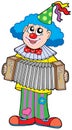 Clown with accordion