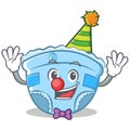 Clown baby diaper character cartoon