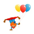 Clown and balloons