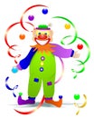 Clown with balls, cdr vector Royalty Free Stock Photo