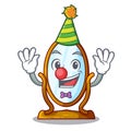 Clown big dressing mirror isolated on mascot Royalty Free Stock Photo