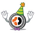 Clown Bitcoin Dark mascot cartoon Royalty Free Stock Photo