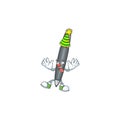 Clown black ballpoint cartoon character with mascot Royalty Free Stock Photo