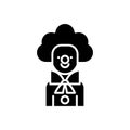 Clown black icon concept. Clown flat vector symbol, sign, illustration. Royalty Free Stock Photo