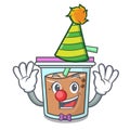 Clown bubble tea mascot cartoon Royalty Free Stock Photo