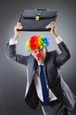 Clown businessman - funny business concept Royalty Free Stock Photo