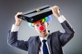 Clown businessman - funny business concept Royalty Free Stock Photo