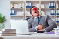 The clown businessman having fun in the office Royalty Free Stock Photo