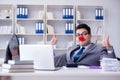 Clown businessman working in the office Royalty Free Stock Photo