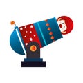 Clown cannon circus icon