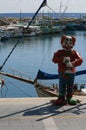 Clown carnival statue by the sea