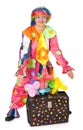 Clown with carpetbag Royalty Free Stock Photo