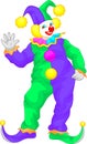 Clown cartoon waving