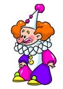 Clown circus artist character isolated illustration cartoon