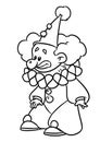 Clown circus character artist illustration cartoon contour line