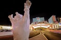 Clown at Circus Circus Hotel and Casino entrance at night - Las Vegas, Nevada, USA Royalty Free Stock Photo